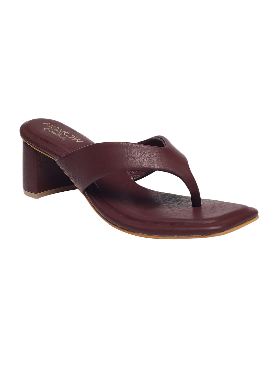 Serena Maroon Block Heels - Image 3