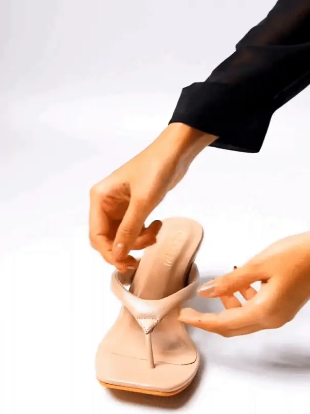 Sloane Beige Kitten Heels - Image 4
