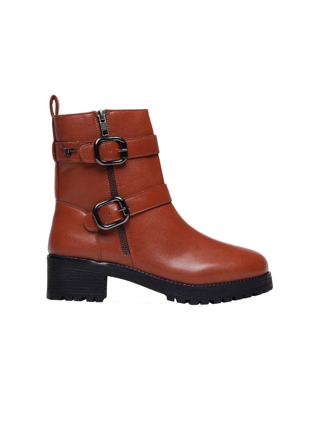 Stela Tan Block Heel Boots - Image 6