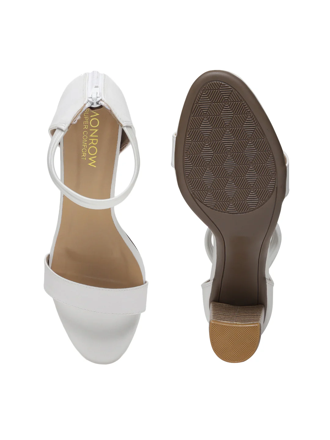 Stella White Block Heels - Image 5
