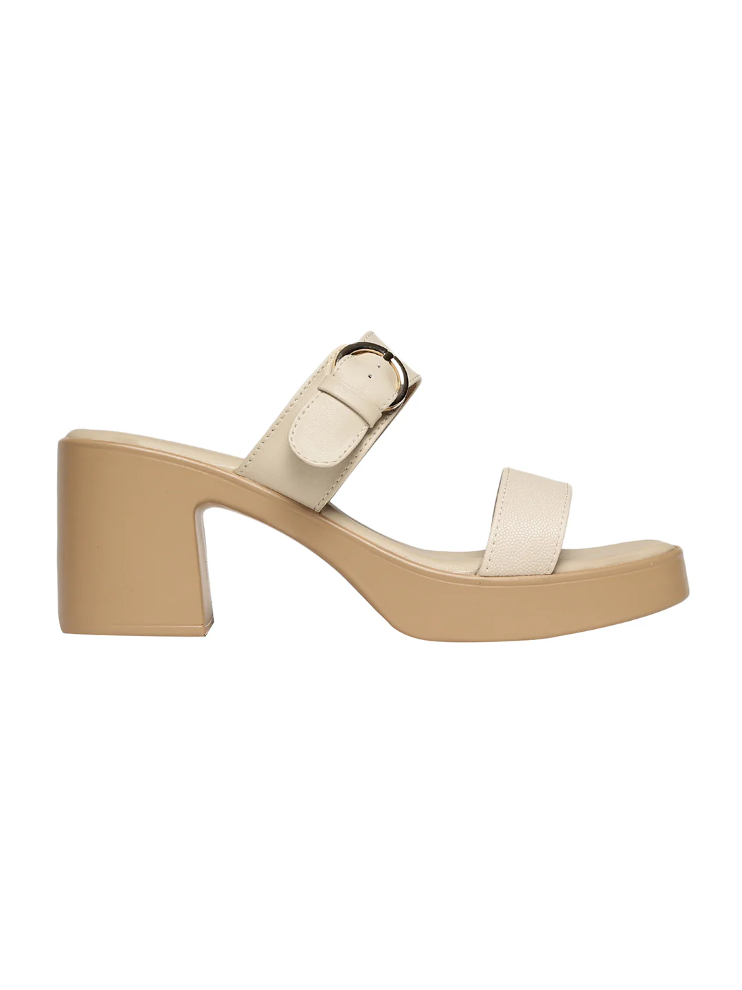 Talia Cream Platform Heels - Image 6