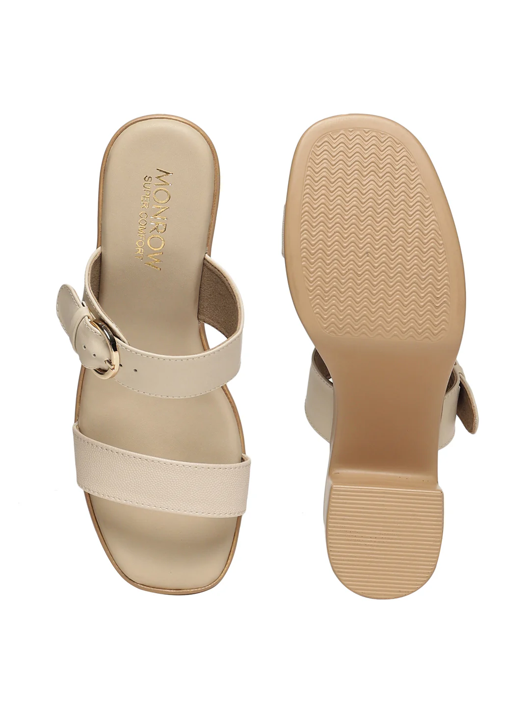 Talia Cream Platform Heels - Image 7