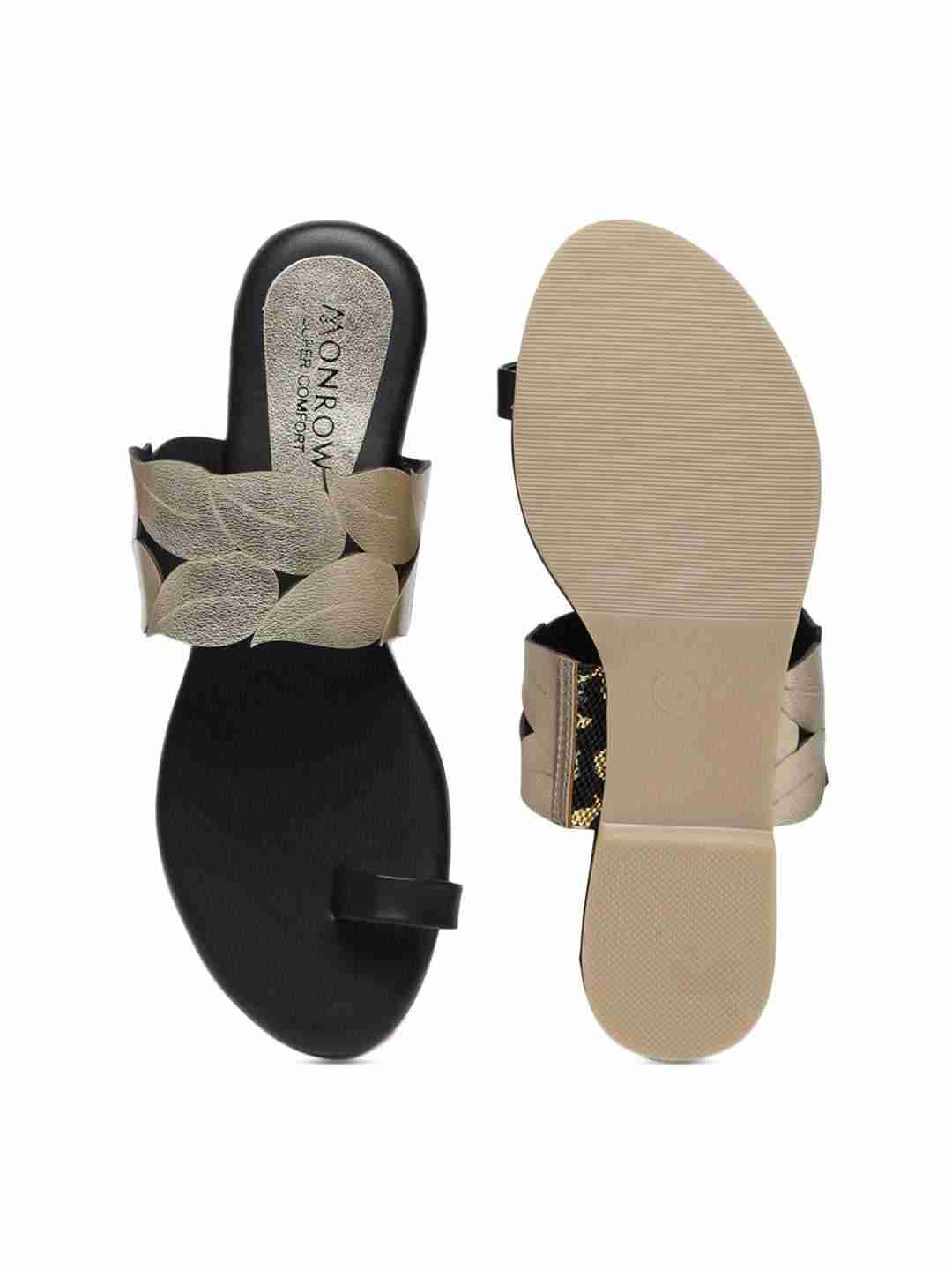 Tamara Black Toe Strap Flats - Image 4