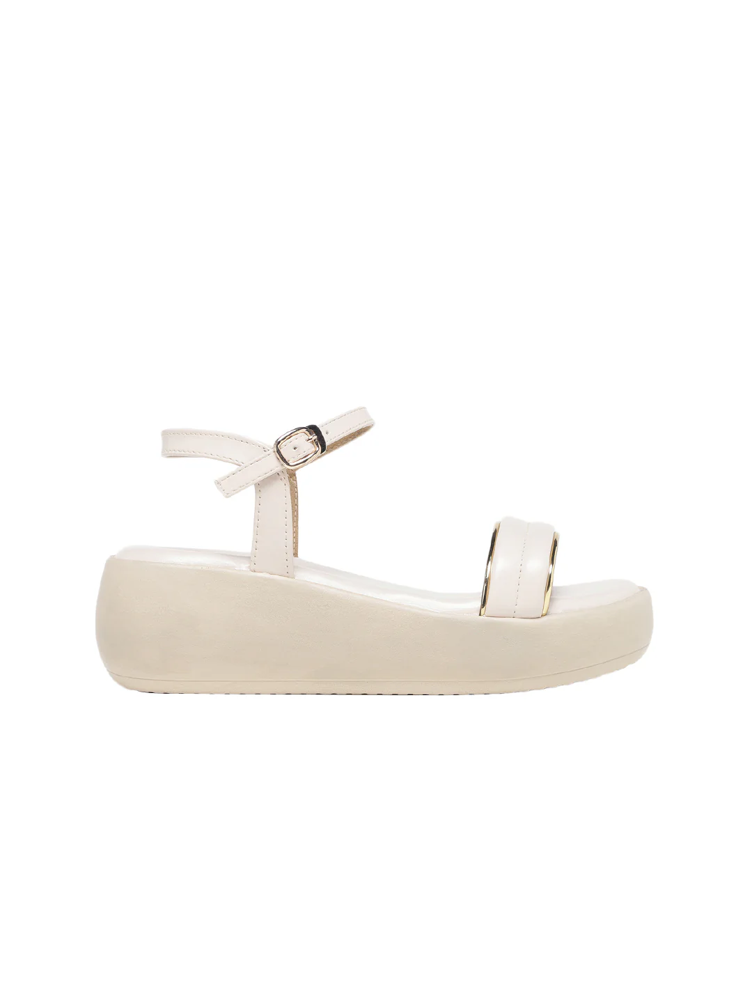 Verina Cream Flatform Heels - Image 11
