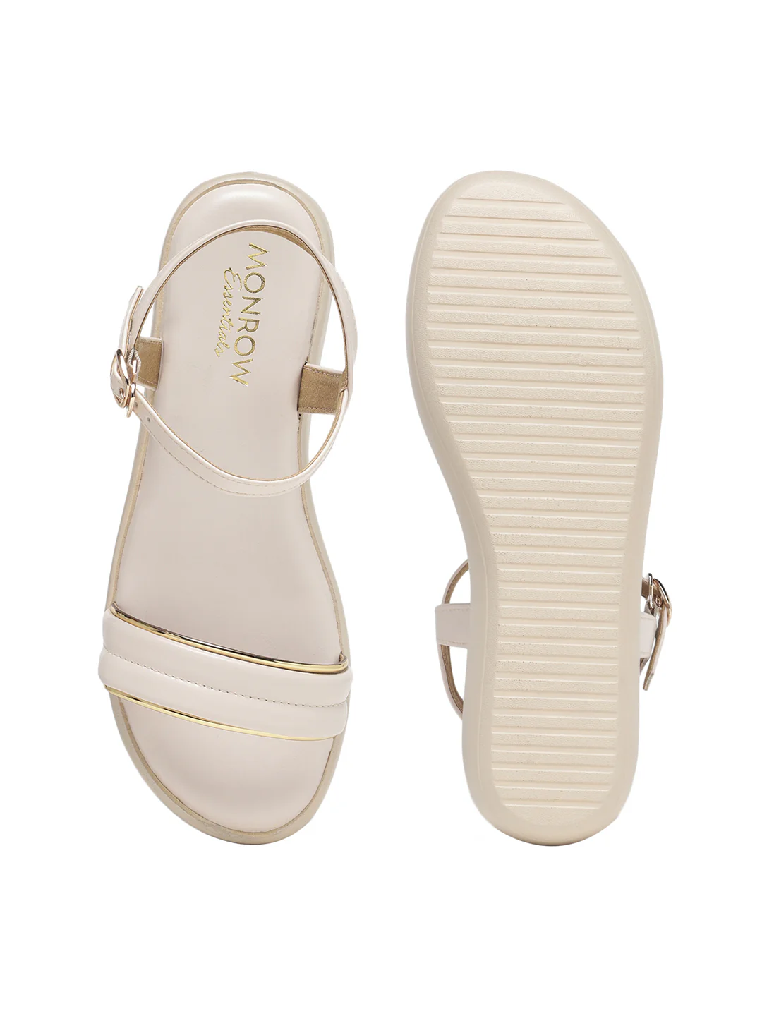 Verina Cream Flatform Heels - Image 12