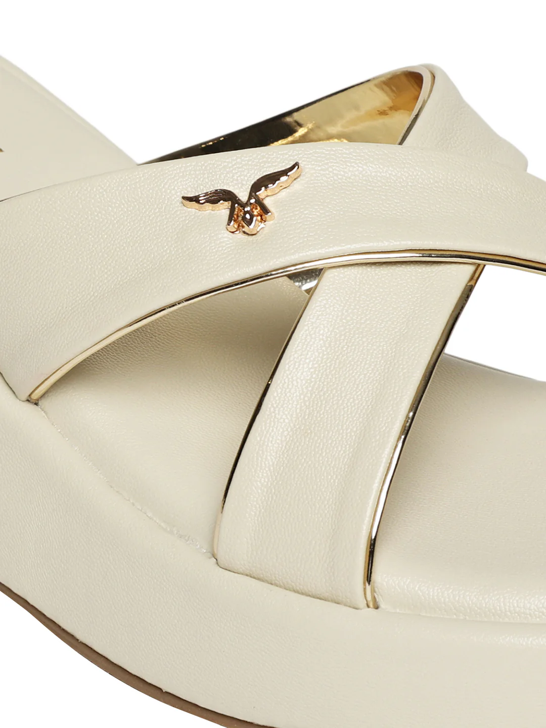 Viora Cream Wedge Heels - Image 4