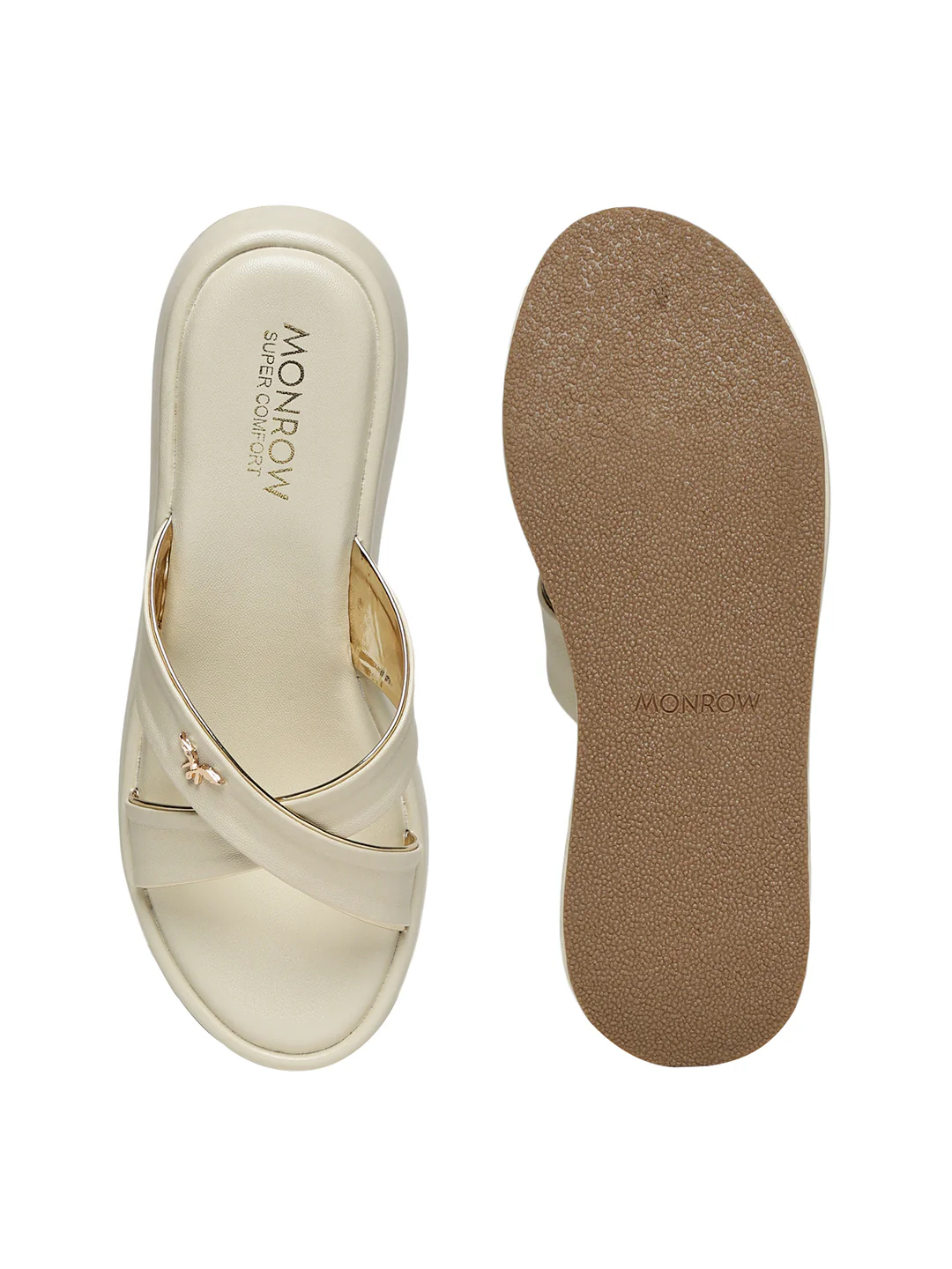 Viora Cream Wedge Heels - Image 5