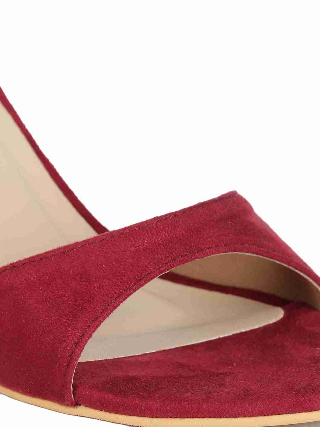 Xristina Maroon Kitten Heel - Image 4