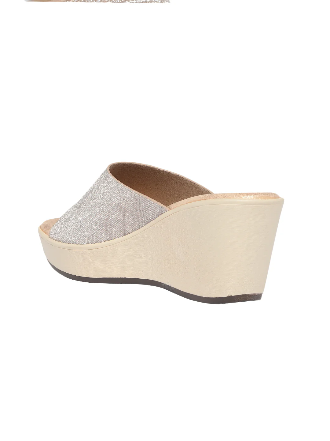 Zara Rose Gold Wedge Heels - Image 4