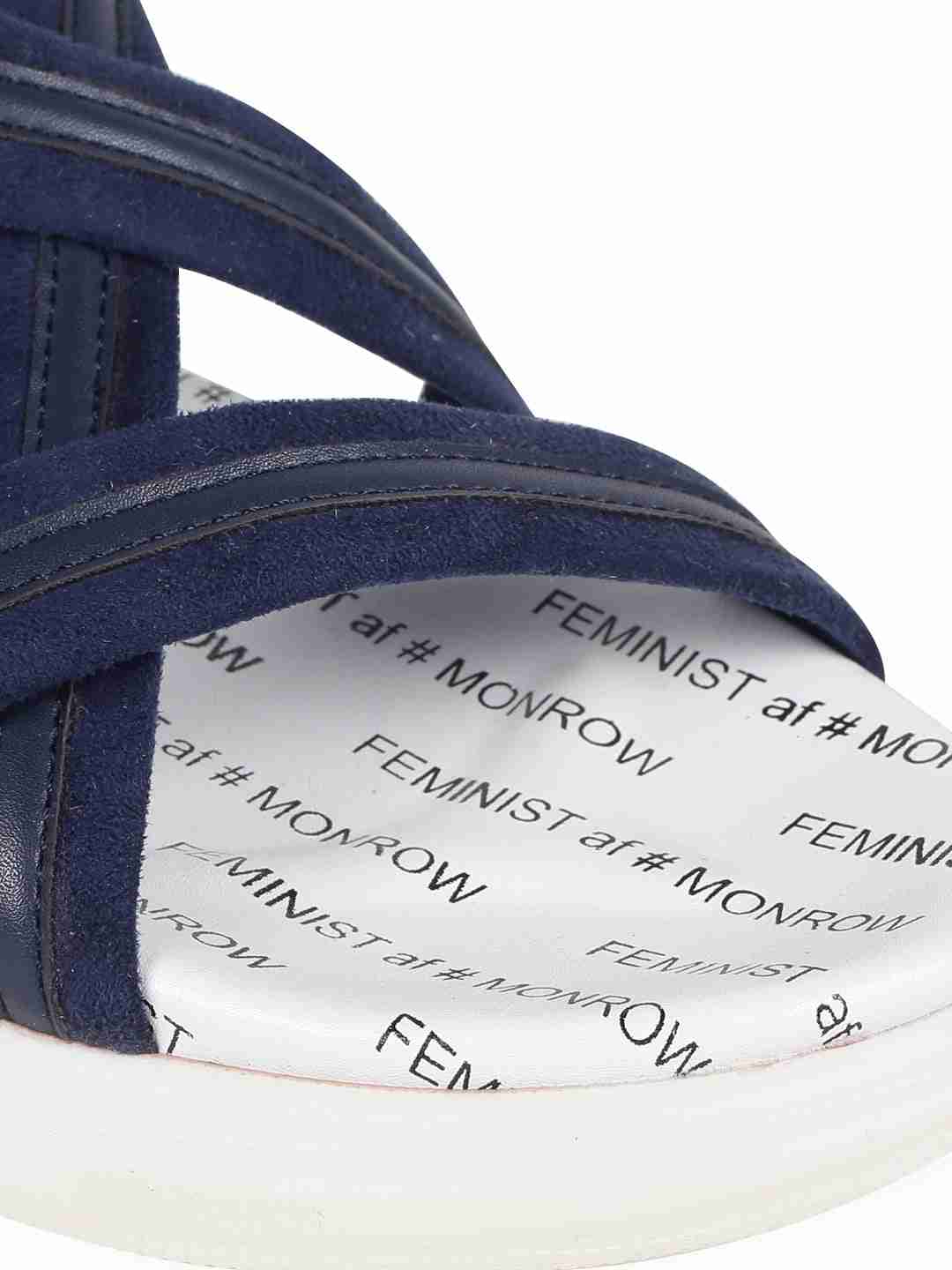 Zeta Navy Blue Flats - Image 3