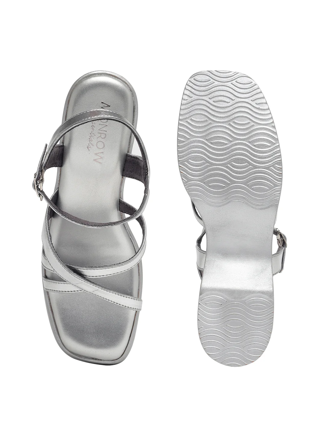 Zina Silver Wedge Heels - Image 7