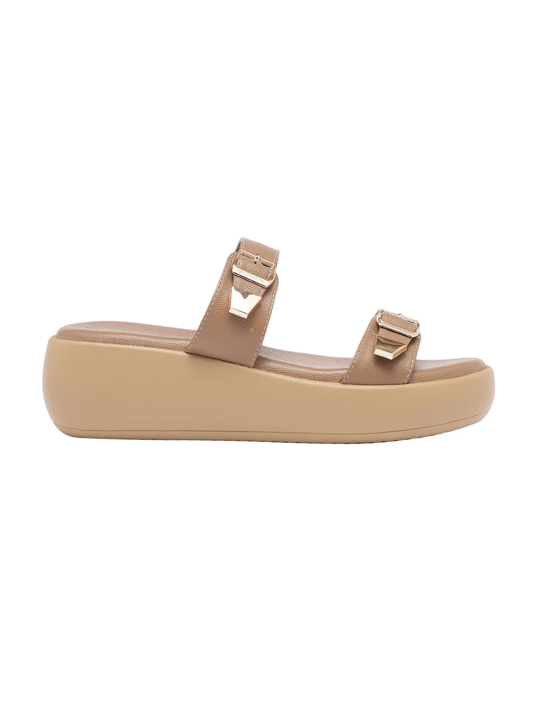 Zinnia Dark Beige Wedge Heels - Image 5