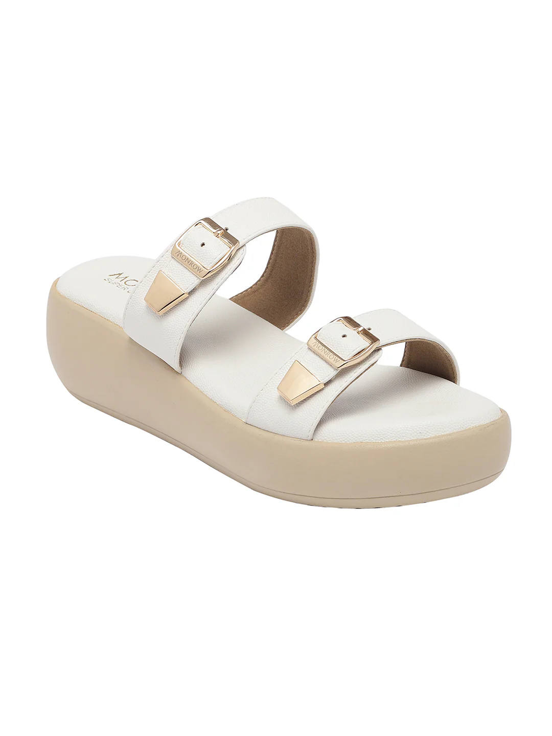 Zinnia White Wedge Heels - Image 4