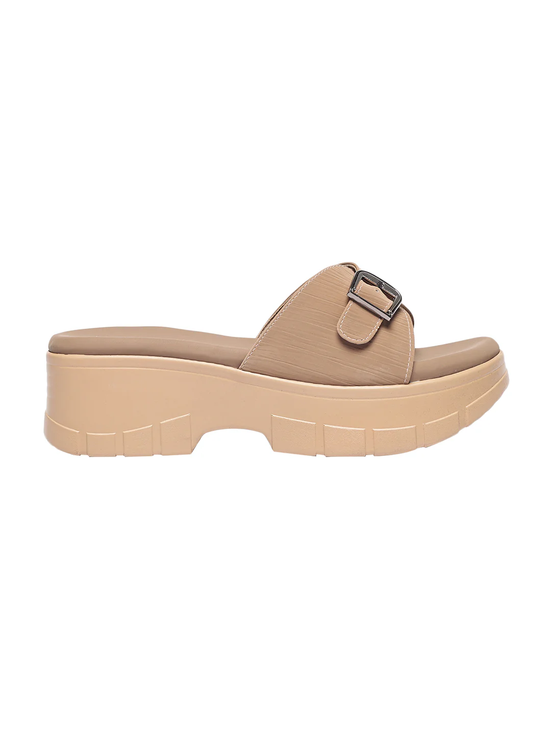 Ziva Dark Beige Wedge Heels - Image 8