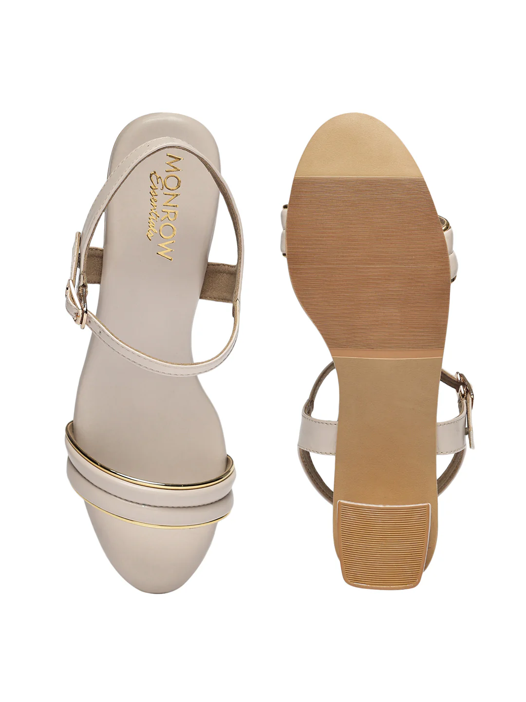 Zivra Cream Block Heels - Image 7