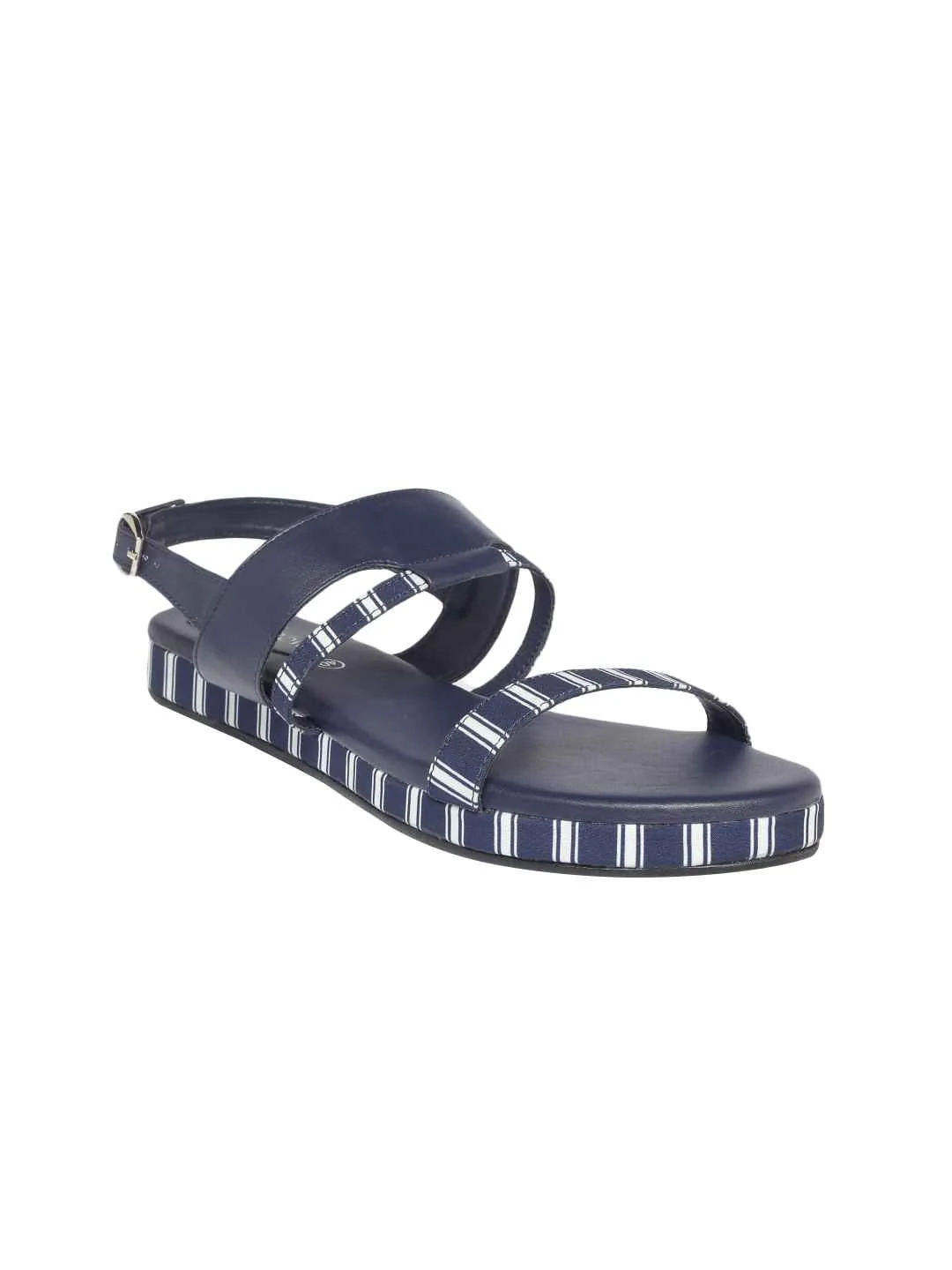 Zoe Navy Blue Flats - Image 2