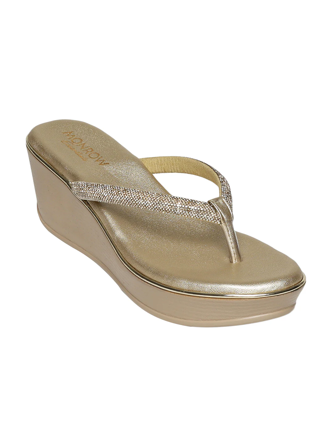 Zova Gold Wedge Heels - Image 4