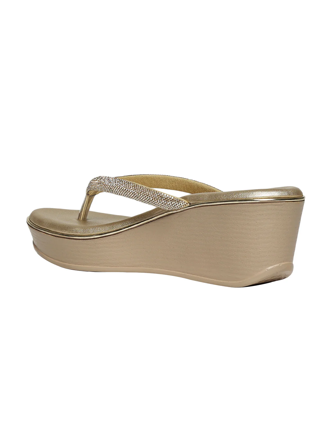Zova Gold Wedge Heels - Image 7