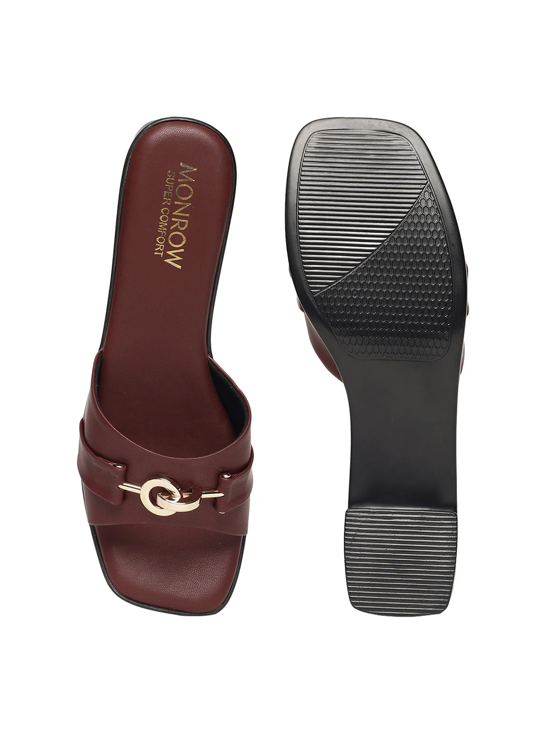Zyelle Maroon Block Heels - Image 6